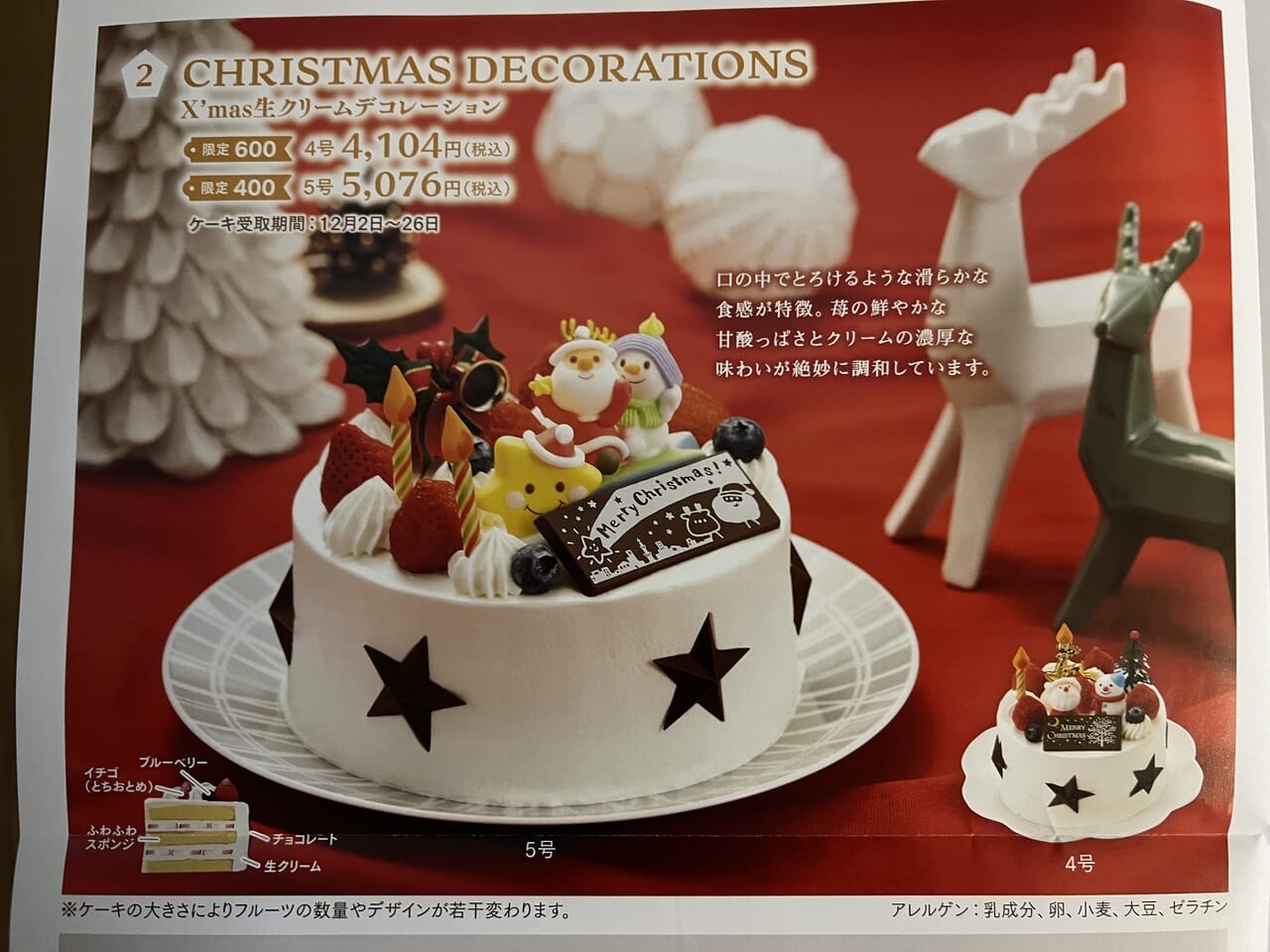 タルトタタンクリスマスケーキ2