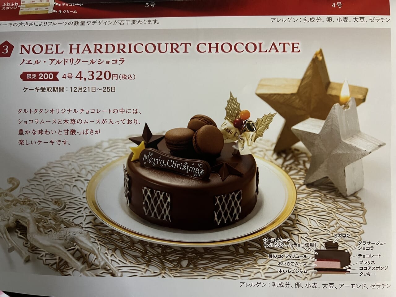 タルトタタンクリスマスケーキ3