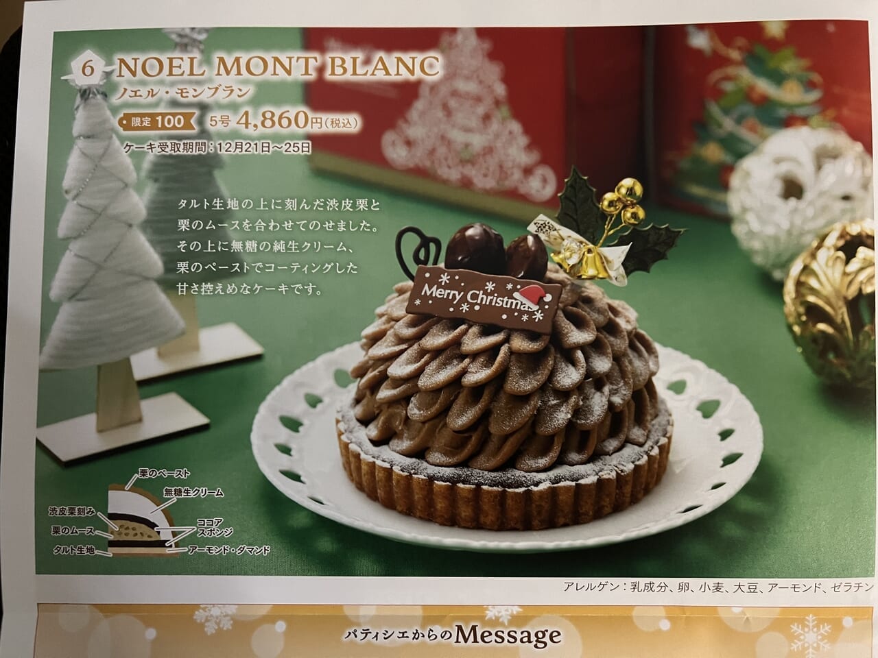 タルトタタンクリスマスケーキ6